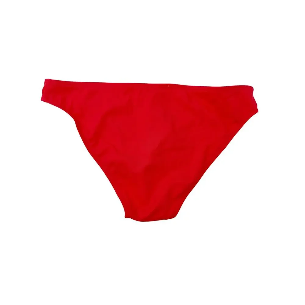 REISS Zadie Asymmetric Bikini Bottom Swim Size XS Coral Red Swimwear Separates